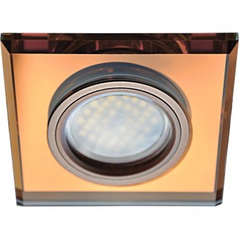 Встраиваемый светильник ECOLA MR16 DL1650 GU5.3 GLASS FA1651EFF янтарь, черненая медь Встраиваемый светильник ECOLA MR16 DL1650 GU5.3 GLASS FA1651EFF янтарь, черненая медь